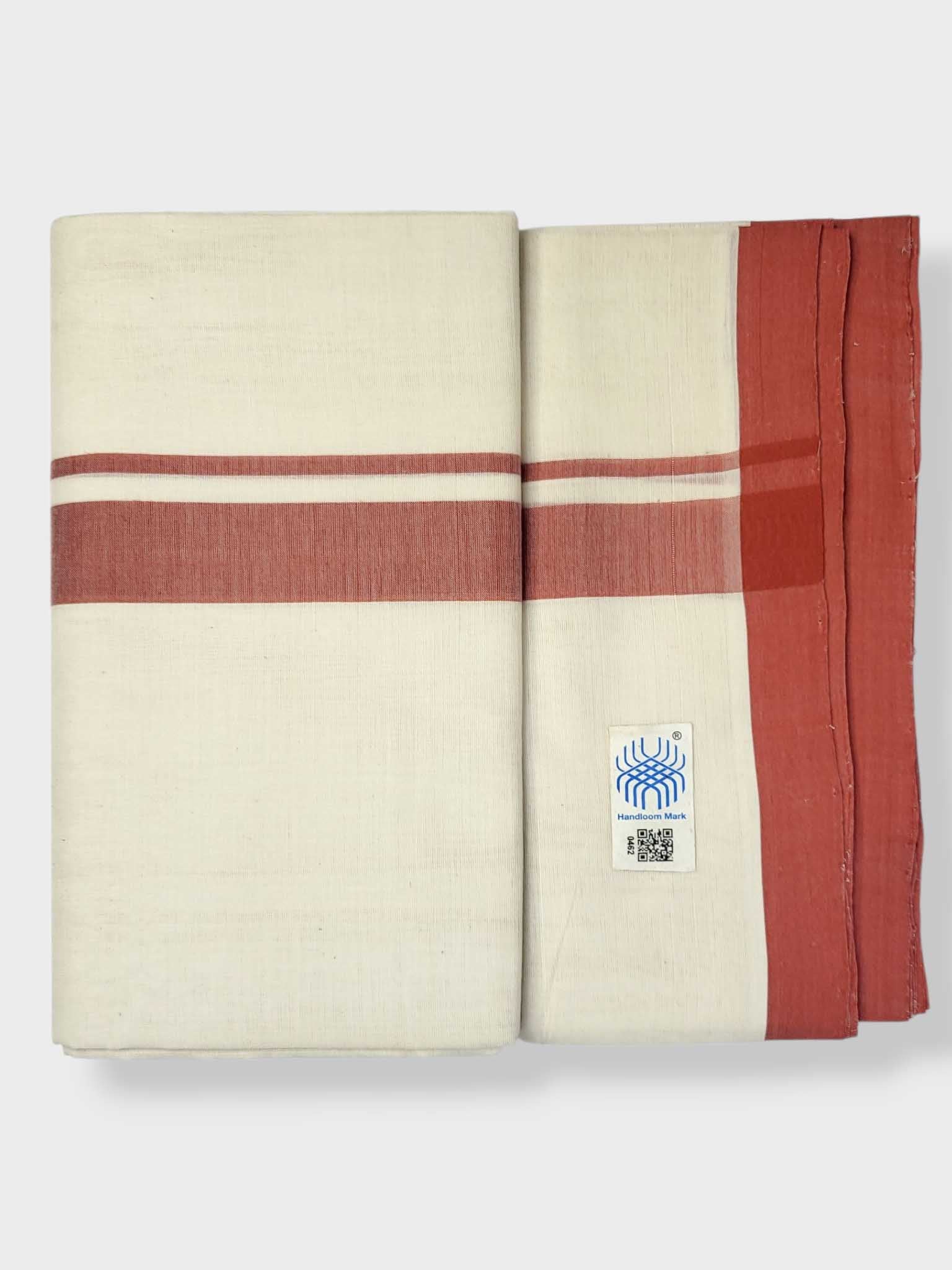 Kerala Balaramapuram Pure Cotton Handloom Mundu/Dhoti