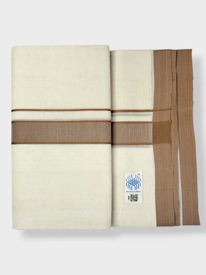 Kerala Balaramapuram Pure Cotton Handloom Mundu/Dhoti