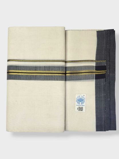 Kerala Balaramapuram Pure Cotton Handloom Mundu/Dhoti