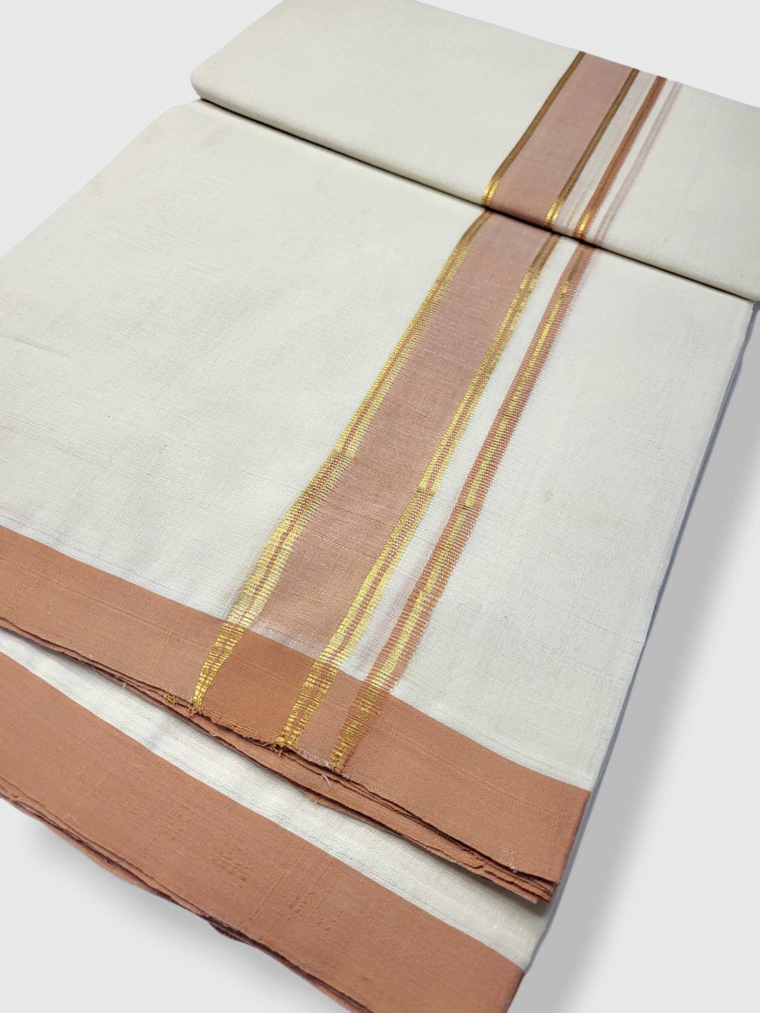 Kerala Balaramapuram Pure Cotton Handloom Mundu/Dhoti