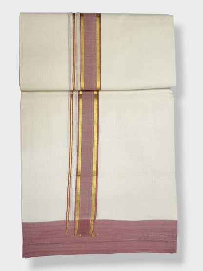 Kerala Balaramapuram Pure Cotton Handloom Mundu/Dhoti