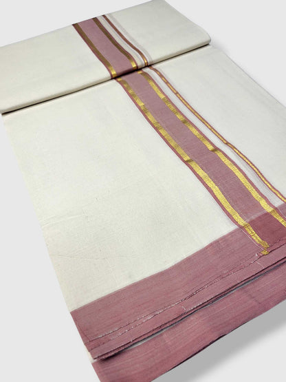 Kerala Balaramapuram Pure Cotton Handloom Mundu/Dhoti