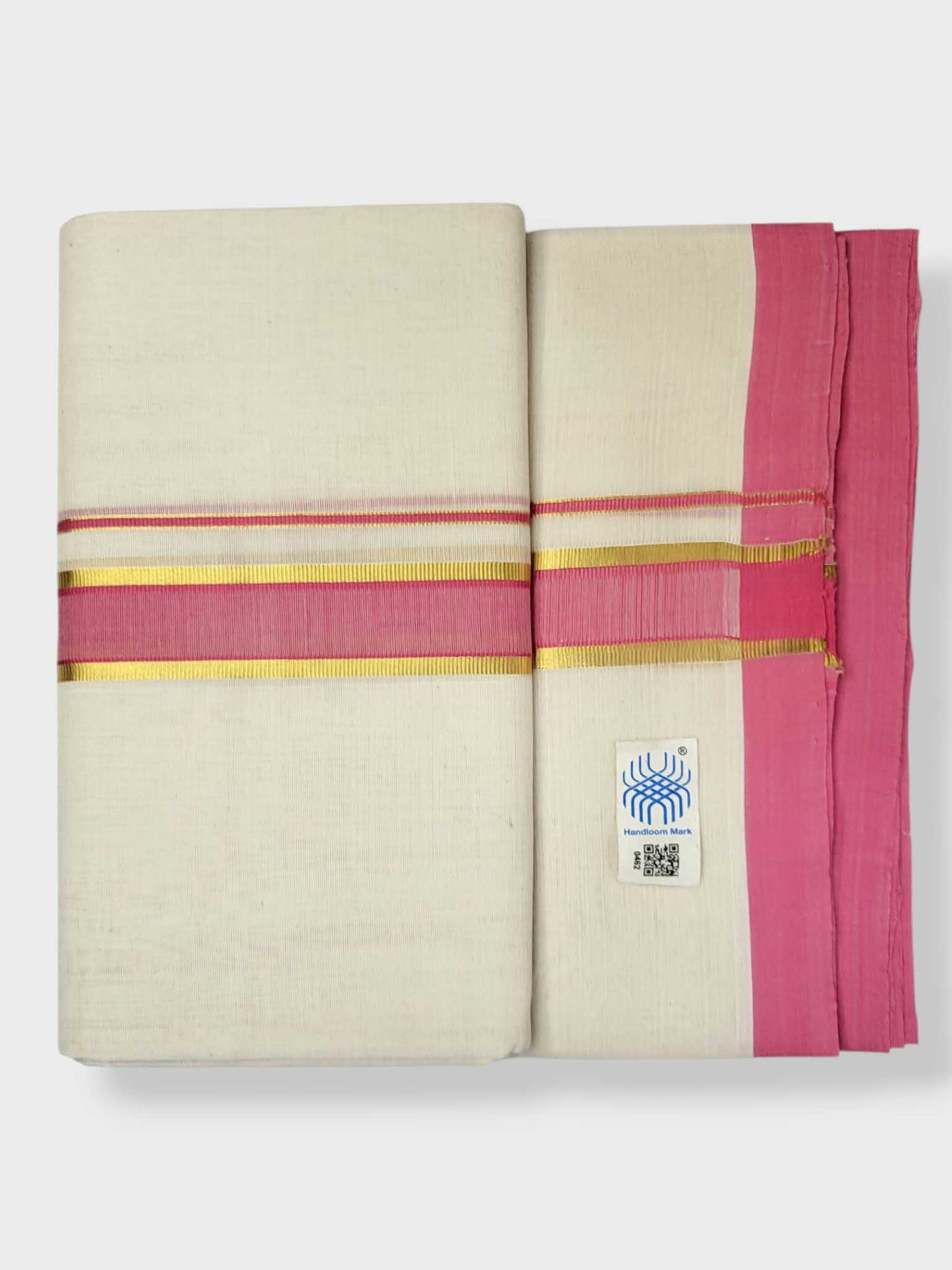 Kerala Balaramapuram Pure Cotton Handloom Mundu/Dhoti