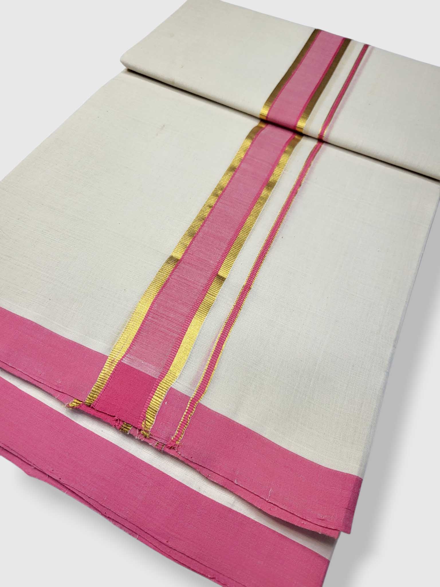 Kerala Balaramapuram Pure Cotton Handloom Mundu/Dhoti
