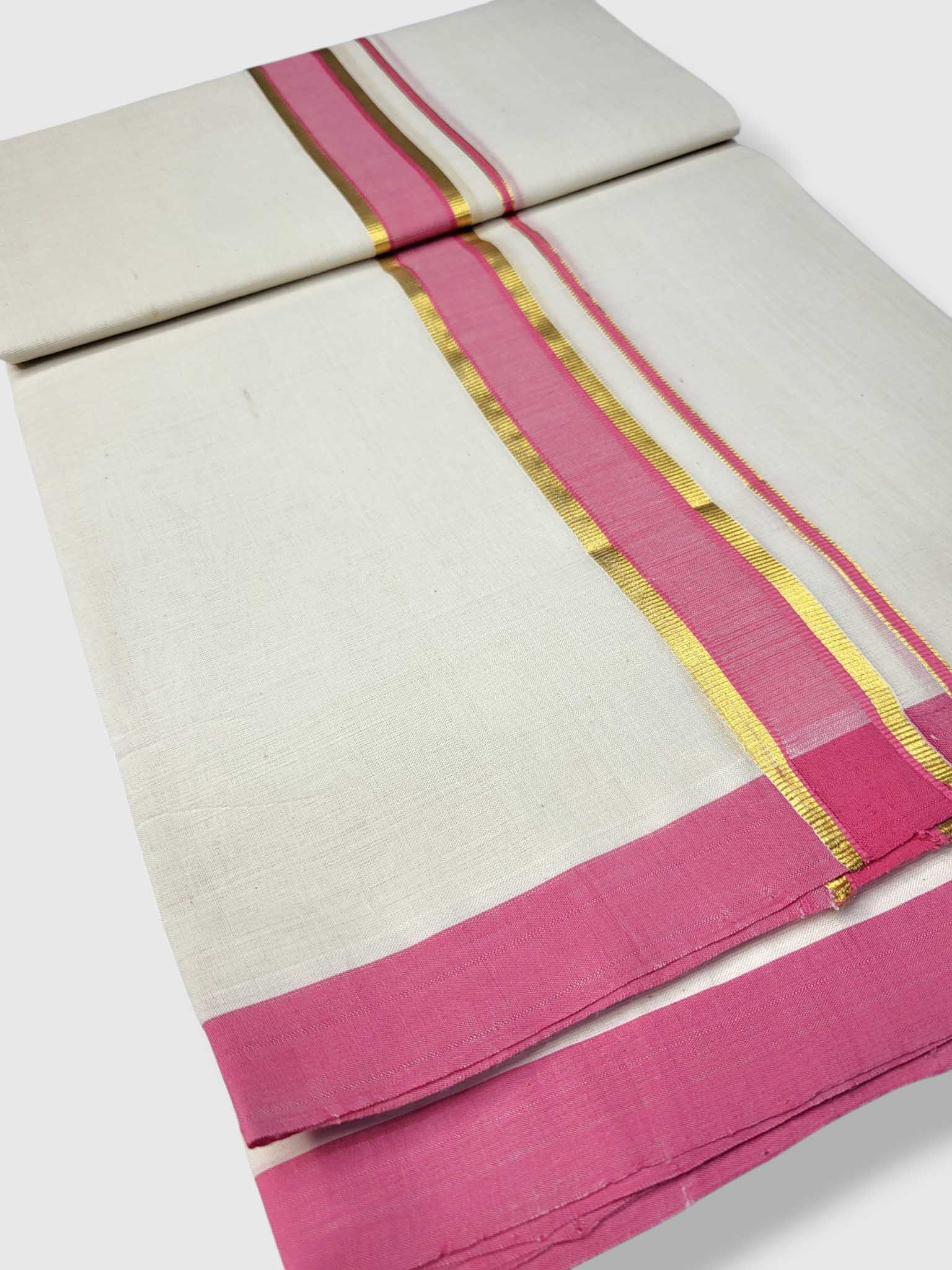 Kerala Balaramapuram Pure Cotton Handloom Mundu/Dhoti