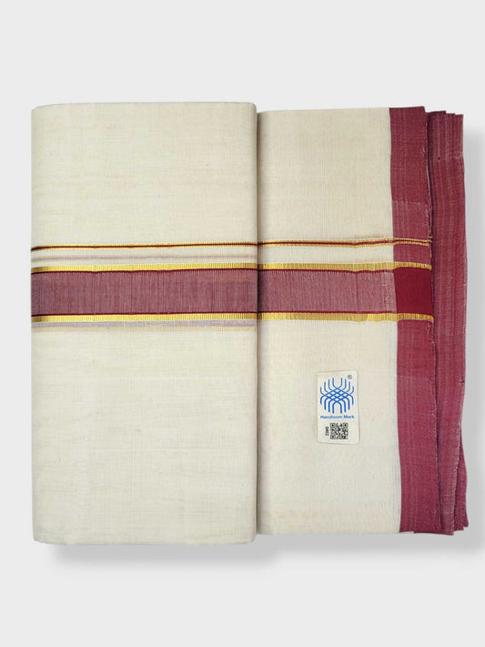 Kerala Balaramapuram Pure Cotton Handloom Mundu/Dhoti