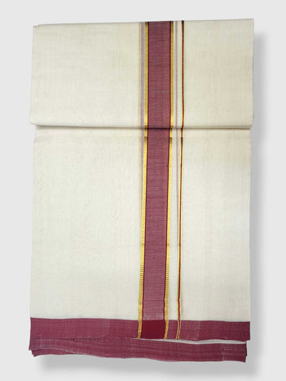Kerala Balaramapuram Pure Cotton Handloom Mundu/Dhoti