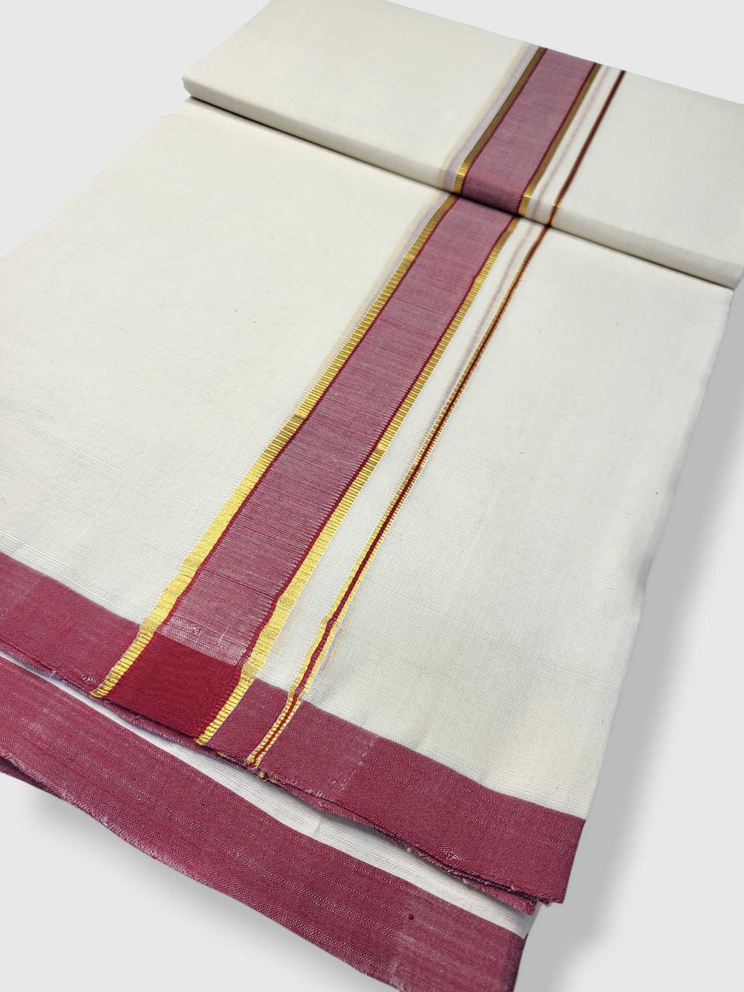 Kerala Balaramapuram Pure Cotton Handloom Mundu/Dhoti