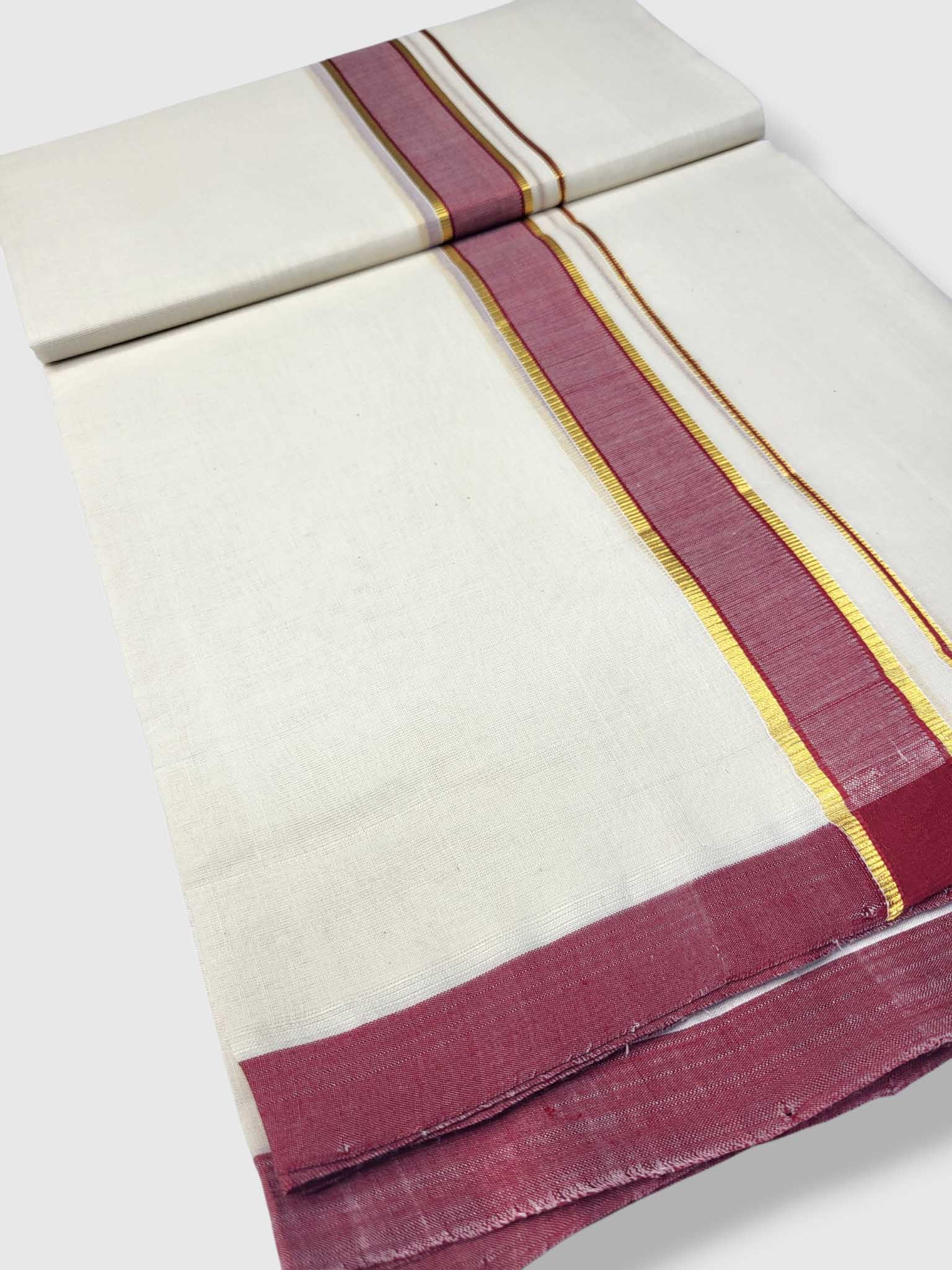 Kerala Balaramapuram Pure Cotton Handloom Mundu/Dhoti