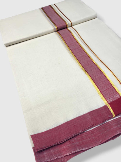 Kerala Balaramapuram Pure Cotton Handloom Mundu/Dhoti