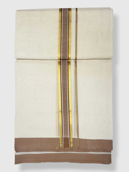 Kerala Balaramapuram Pure Cotton Handloom Mundu/Dhoti