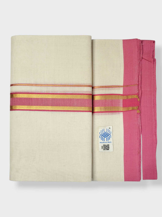 Kerala Balaramapuram Pure Cotton Handloom Mundu/Dhoti