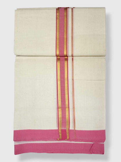 Kerala Balaramapuram Pure Cotton Handloom Mundu/Dhoti