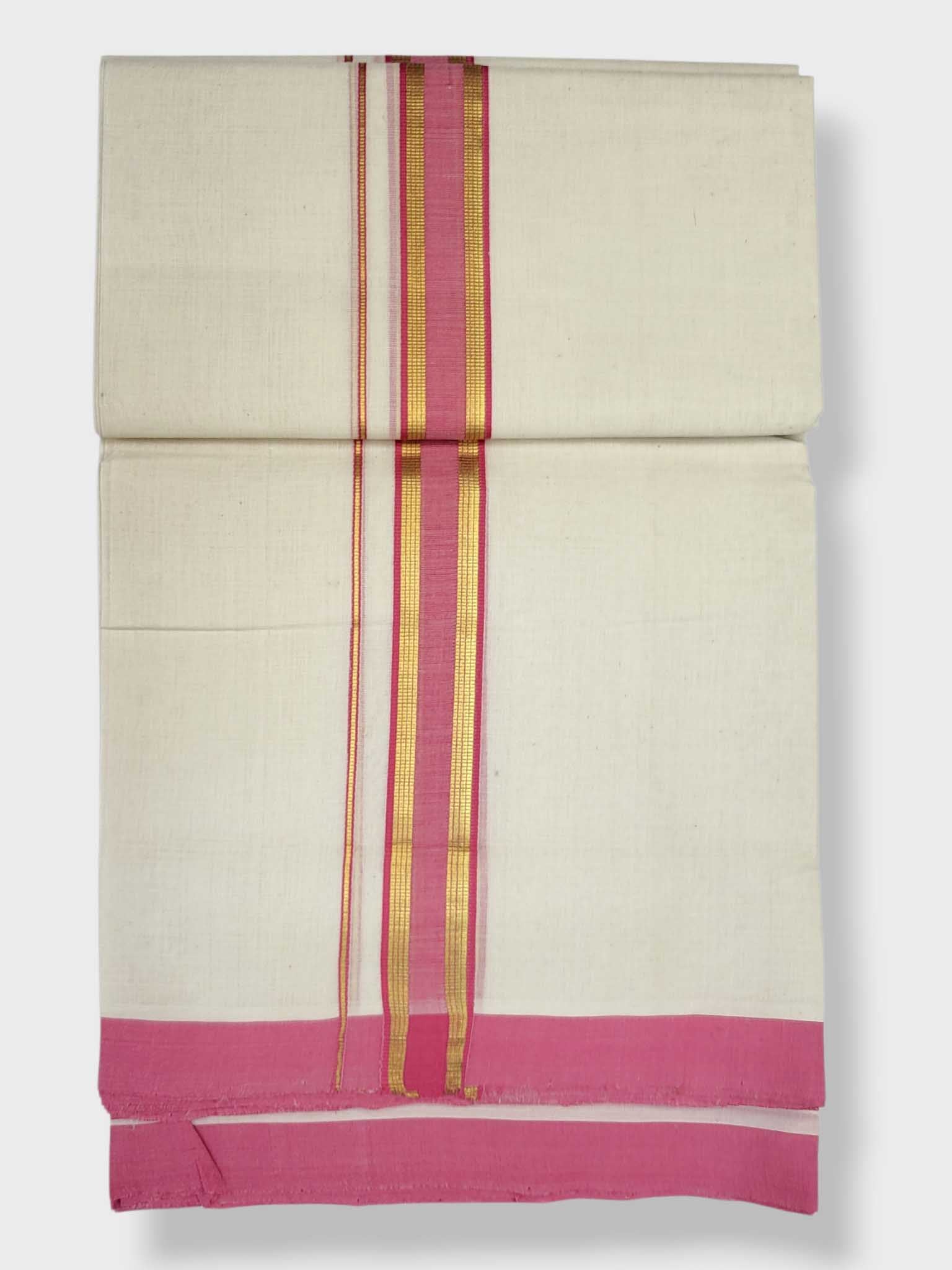 Kerala Balaramapuram Pure Cotton Handloom Mundu/Dhoti