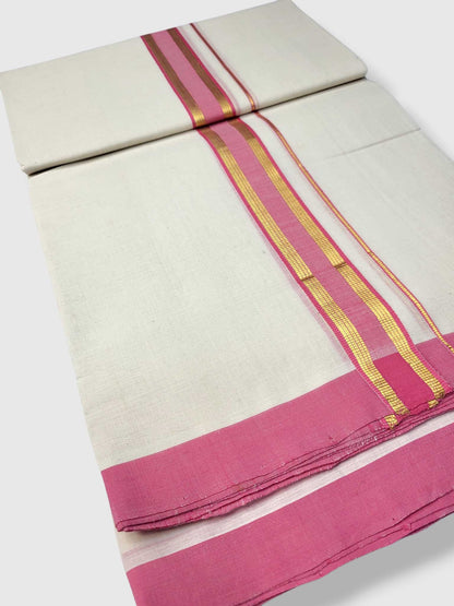 Kerala Balaramapuram Pure Cotton Handloom Mundu/Dhoti