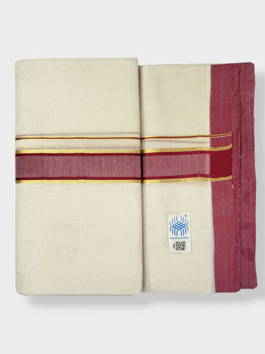 Kerala Balaramapuram Pure Cotton Handloom Mundu/Dhoti