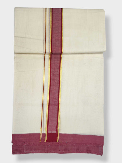 Kerala Balaramapuram Pure Cotton Handloom Mundu/Dhoti