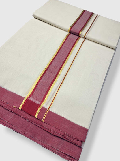 Kerala Balaramapuram Pure Cotton Handloom Mundu/Dhoti