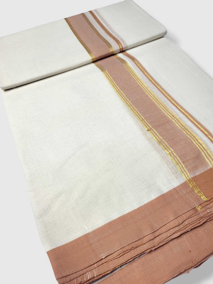 Kerala Balaramapuram Pure Cotton Handloom Mundu/Dhoti