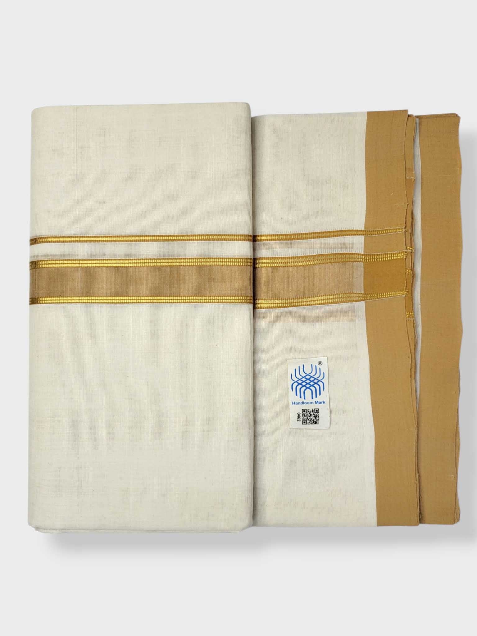 Kerala Balaramapuram Pure Cotton Handloom Mundu/Dhoti