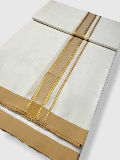 Kerala Balaramapuram Pure Cotton Handloom Mundu/Dhoti