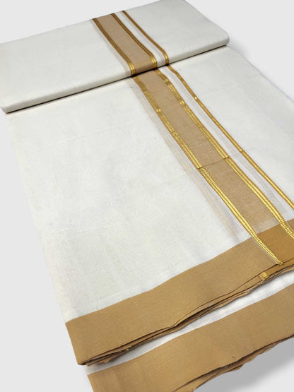 Kerala Balaramapuram Pure Cotton Handloom Mundu/Dhoti