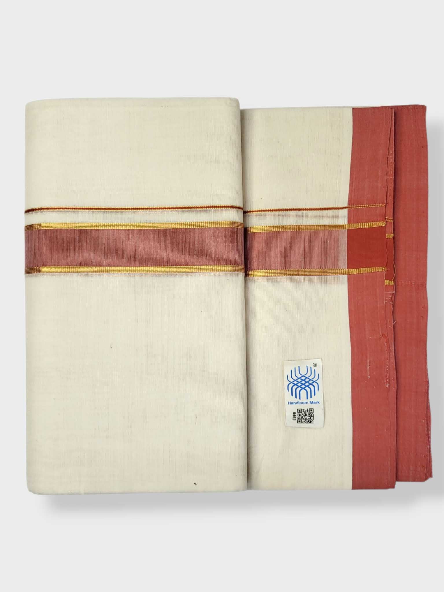Kerala Balaramapuram Pure Cotton Handloom Mundu/Dhoti