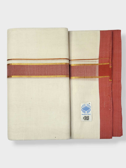 Kerala Balaramapuram Pure Cotton Handloom Mundu/Dhoti