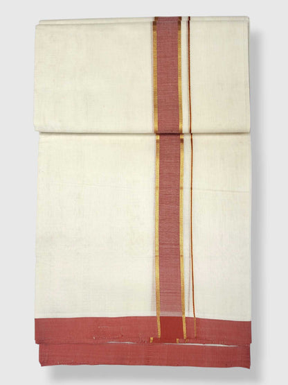 Kerala Balaramapuram Pure Cotton Handloom Mundu/Dhoti