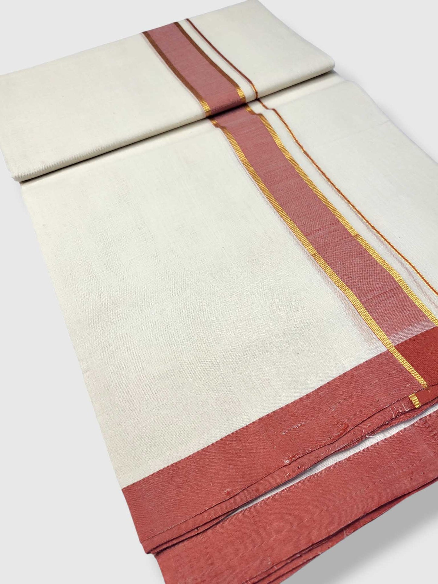 Kerala Balaramapuram Pure Cotton Handloom Mundu/Dhoti