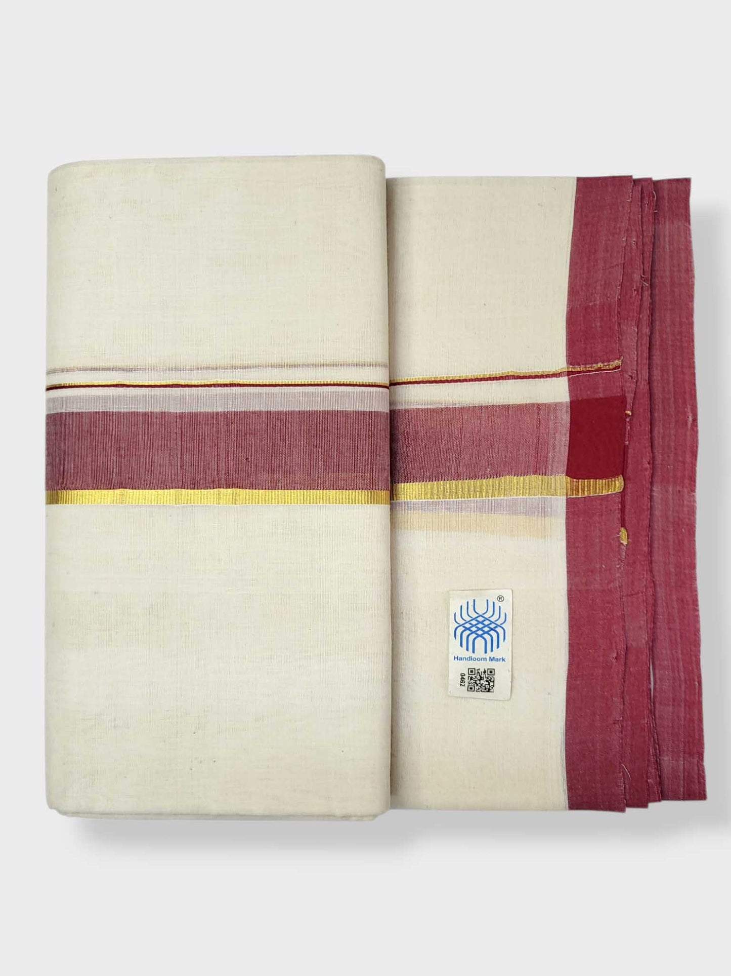 Kerala Balaramapuram Pure Cotton Handloom Mundu/Dhoti