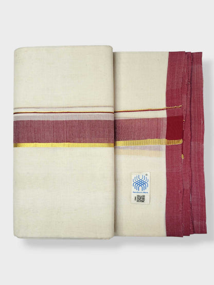 Kerala Balaramapuram Pure Cotton Handloom Mundu/Dhoti