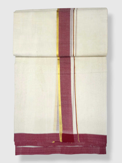 Kerala Balaramapuram Pure Cotton Handloom Mundu/Dhoti