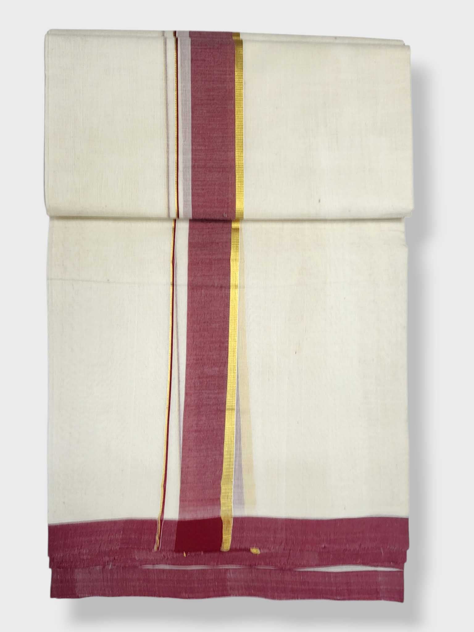 Kerala Balaramapuram Pure Cotton Handloom Mundu/Dhoti