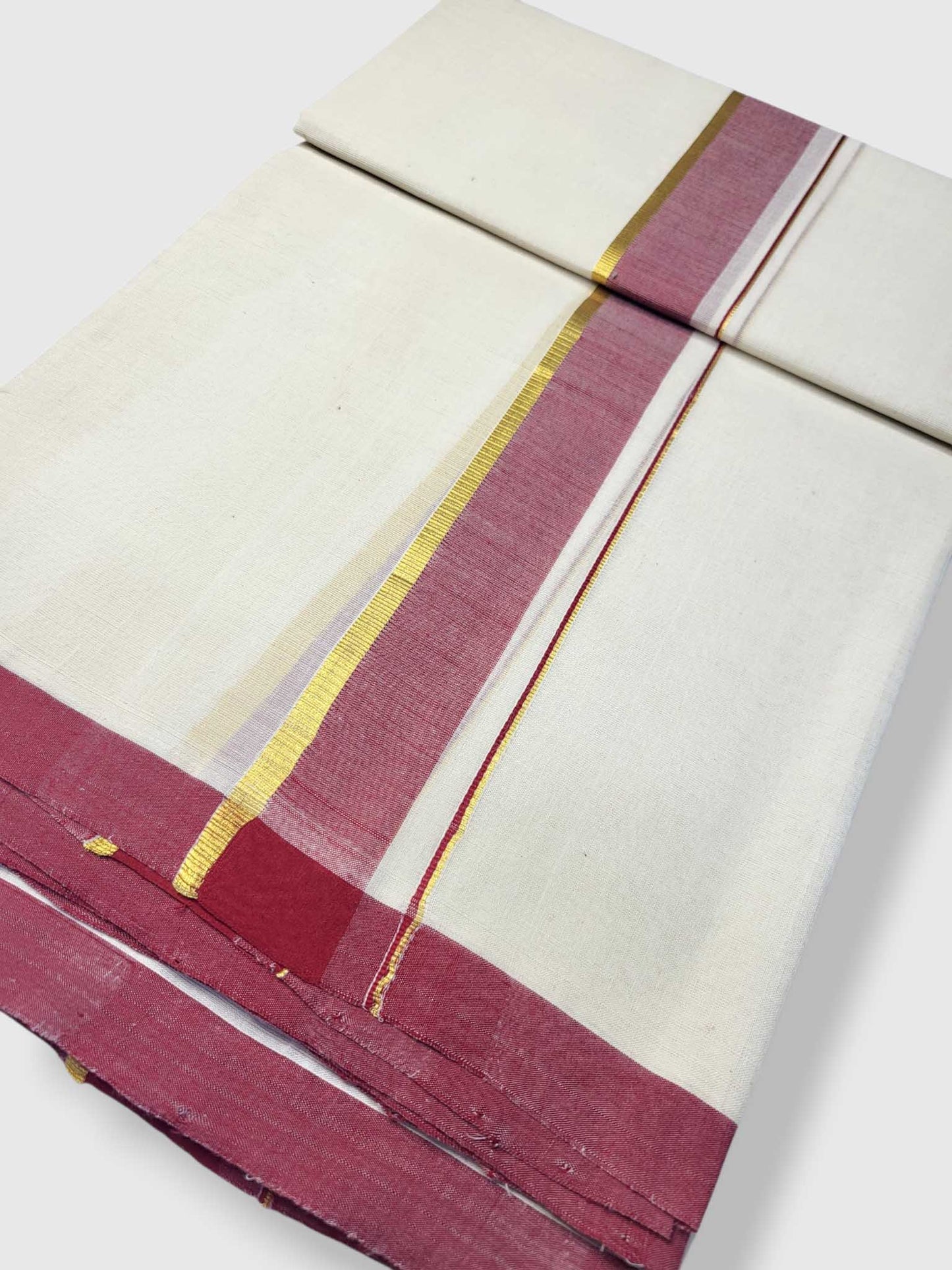 Kerala Balaramapuram Pure Cotton Handloom Mundu/Dhoti
