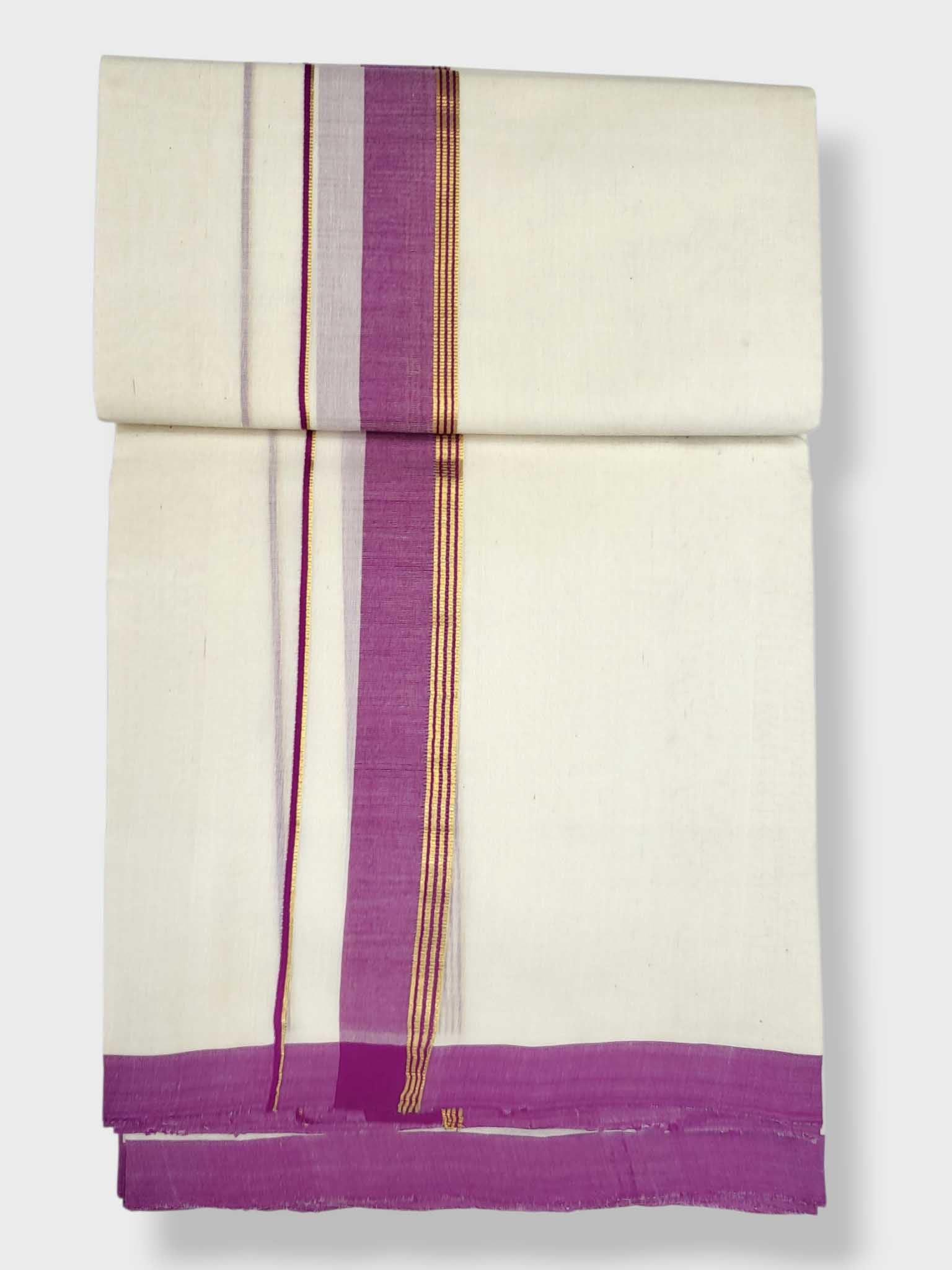 Kerala Balaramapuram Pure Cotton Handloom Mundu/Dhoti