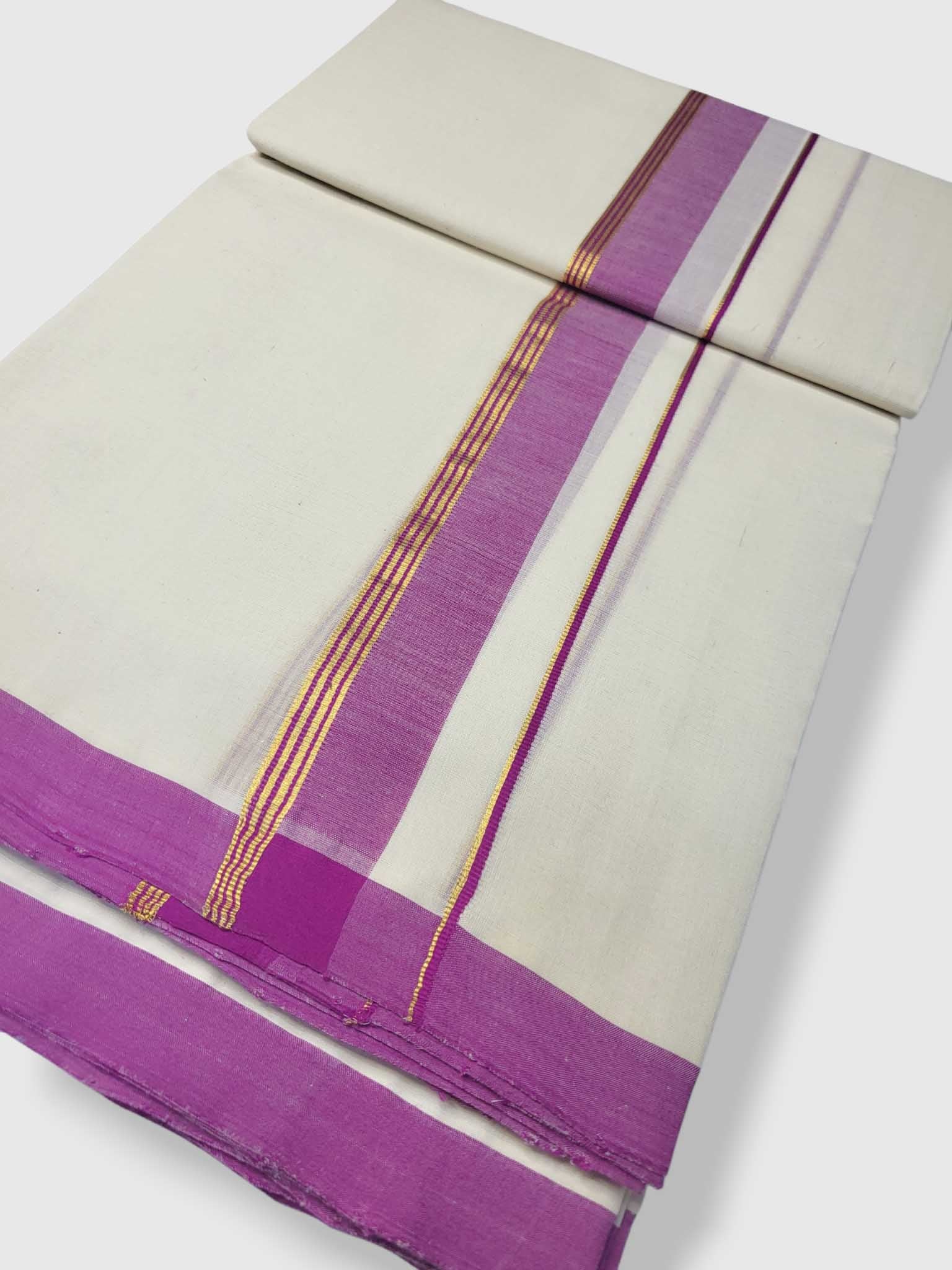 Kerala Balaramapuram Pure Cotton Handloom Mundu/Dhoti