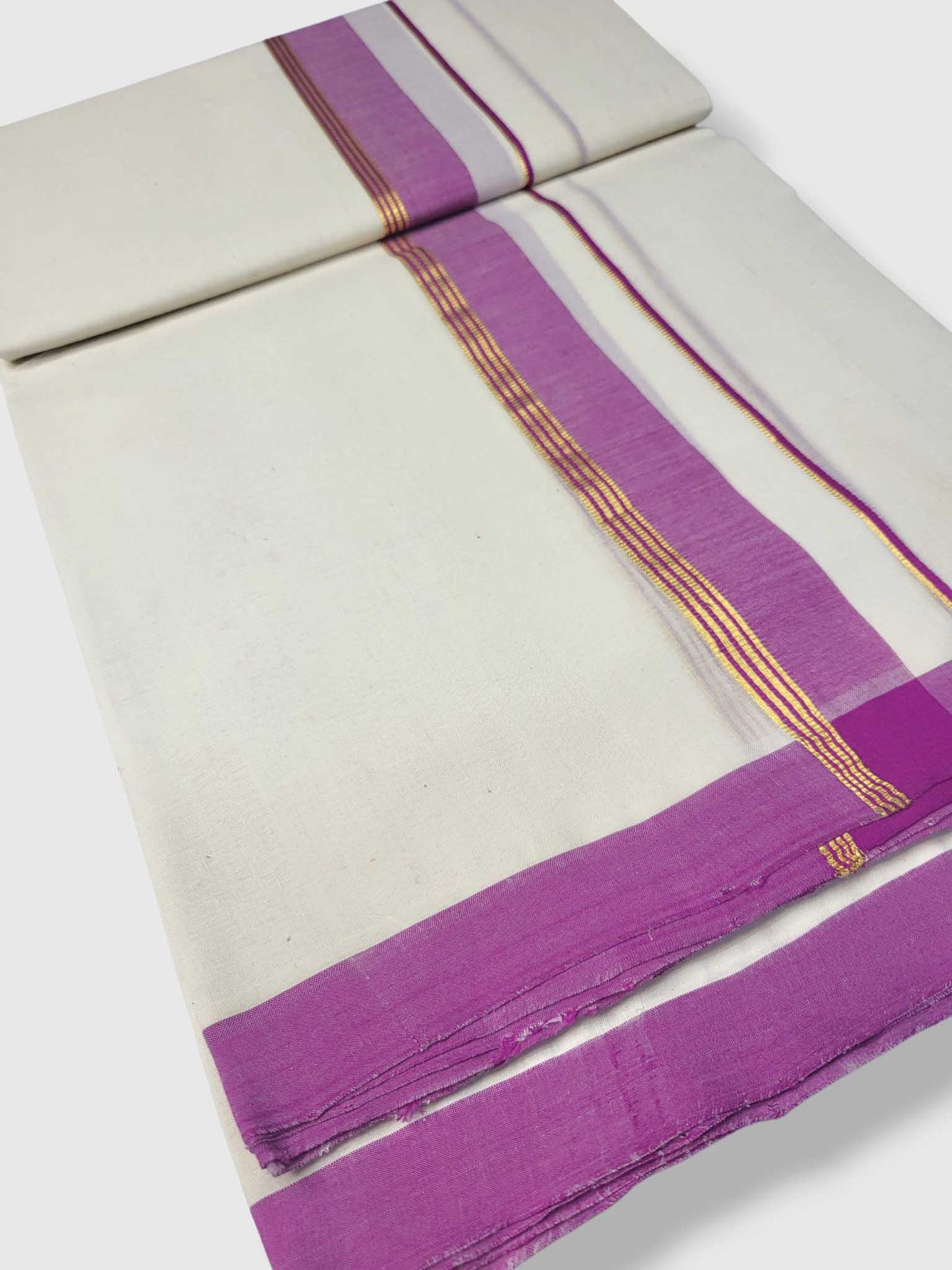 Kerala Balaramapuram Pure Cotton Handloom Mundu/Dhoti