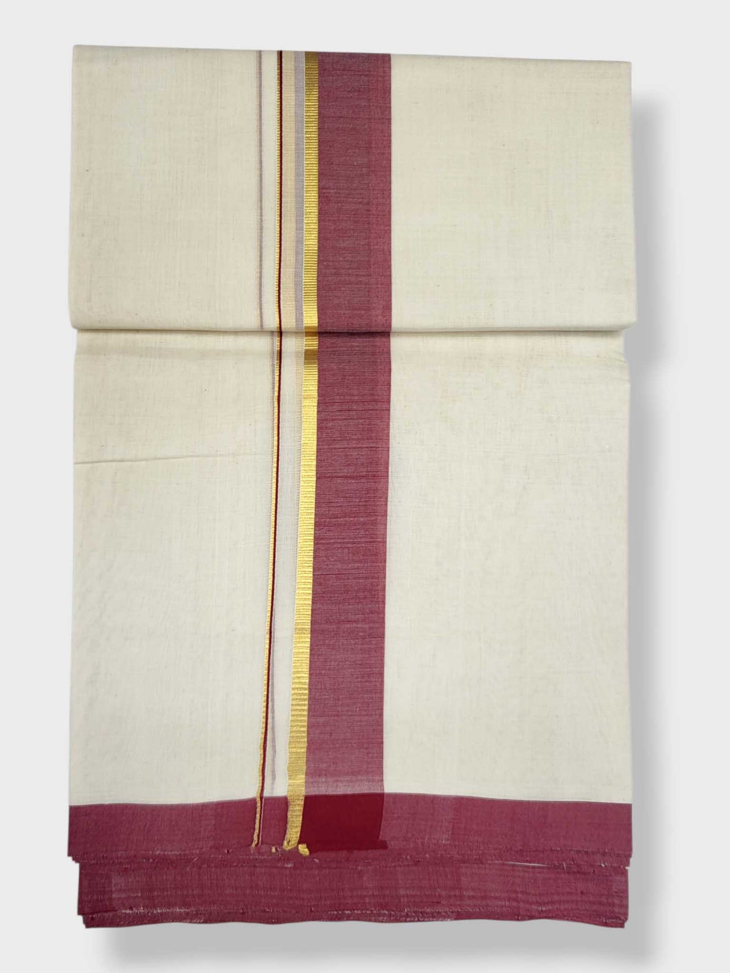 Kerala Balaramapuram Pure Cotton Handloom Mundu/Dhoti
