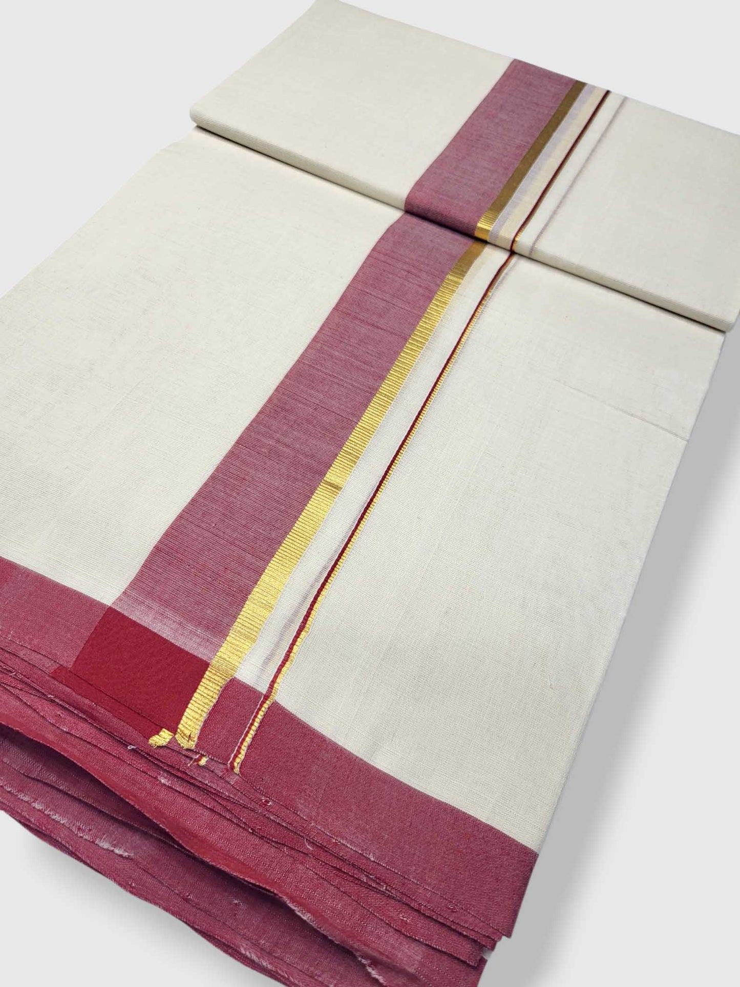 Kerala Balaramapuram Pure Cotton Handloom Mundu/Dhoti