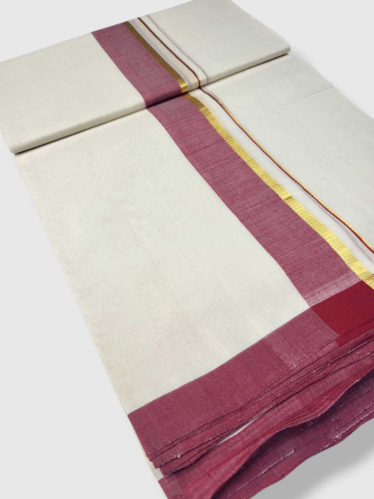 Kerala Balaramapuram Pure Cotton Handloom Mundu/Dhoti