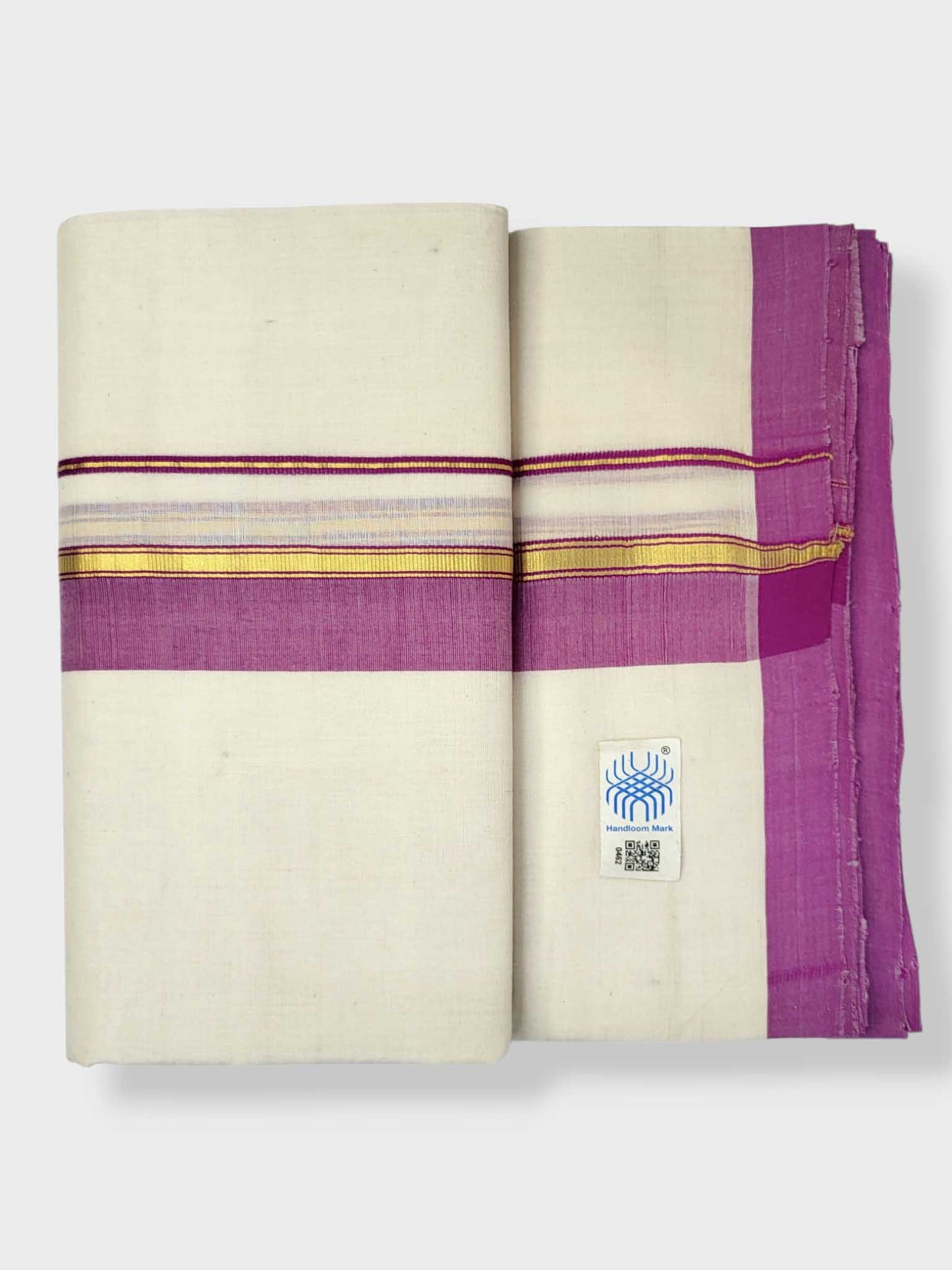 Kerala Balaramapuram Pure Cotton Handloom Mundu/Dhoti