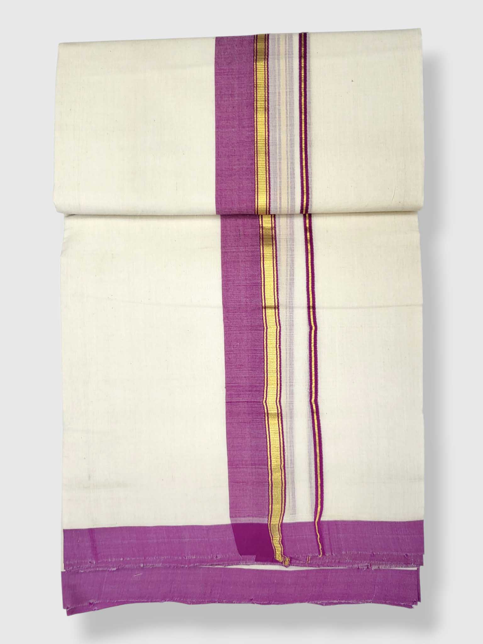 Kerala Balaramapuram Pure Cotton Handloom Mundu/Dhoti