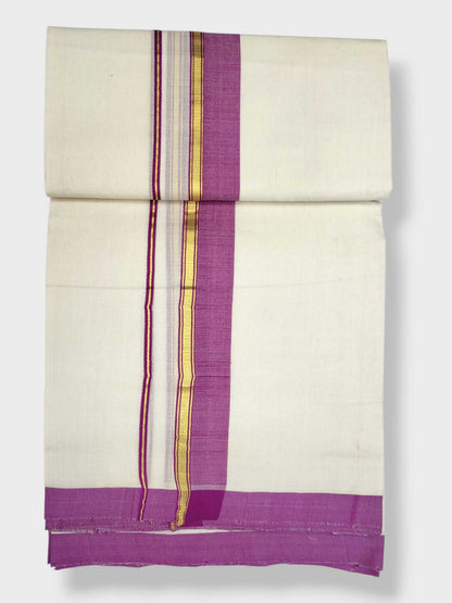 Kerala Balaramapuram Pure Cotton Handloom Mundu/Dhoti