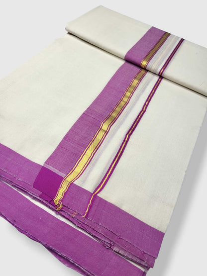 Kerala Balaramapuram Pure Cotton Handloom Mundu/Dhoti