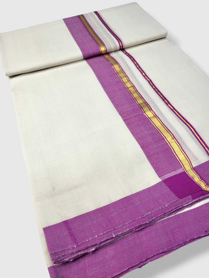 Kerala Balaramapuram Pure Cotton Handloom Mundu/Dhoti