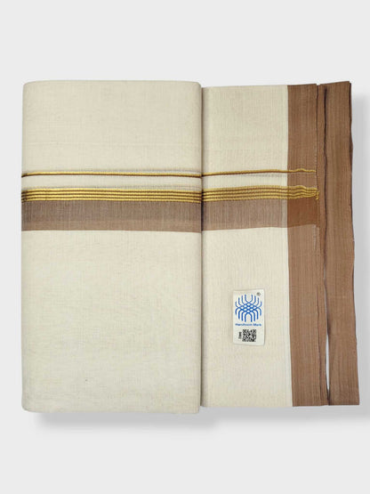 Kerala Balaramapuram Pure Cotton Handloom Mundu/Dhoti