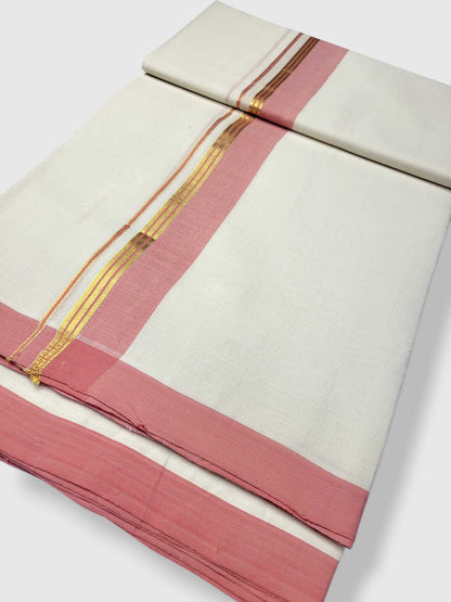Kerala Balaramapuram Pure Cotton Handloom Mundu/Dhoti