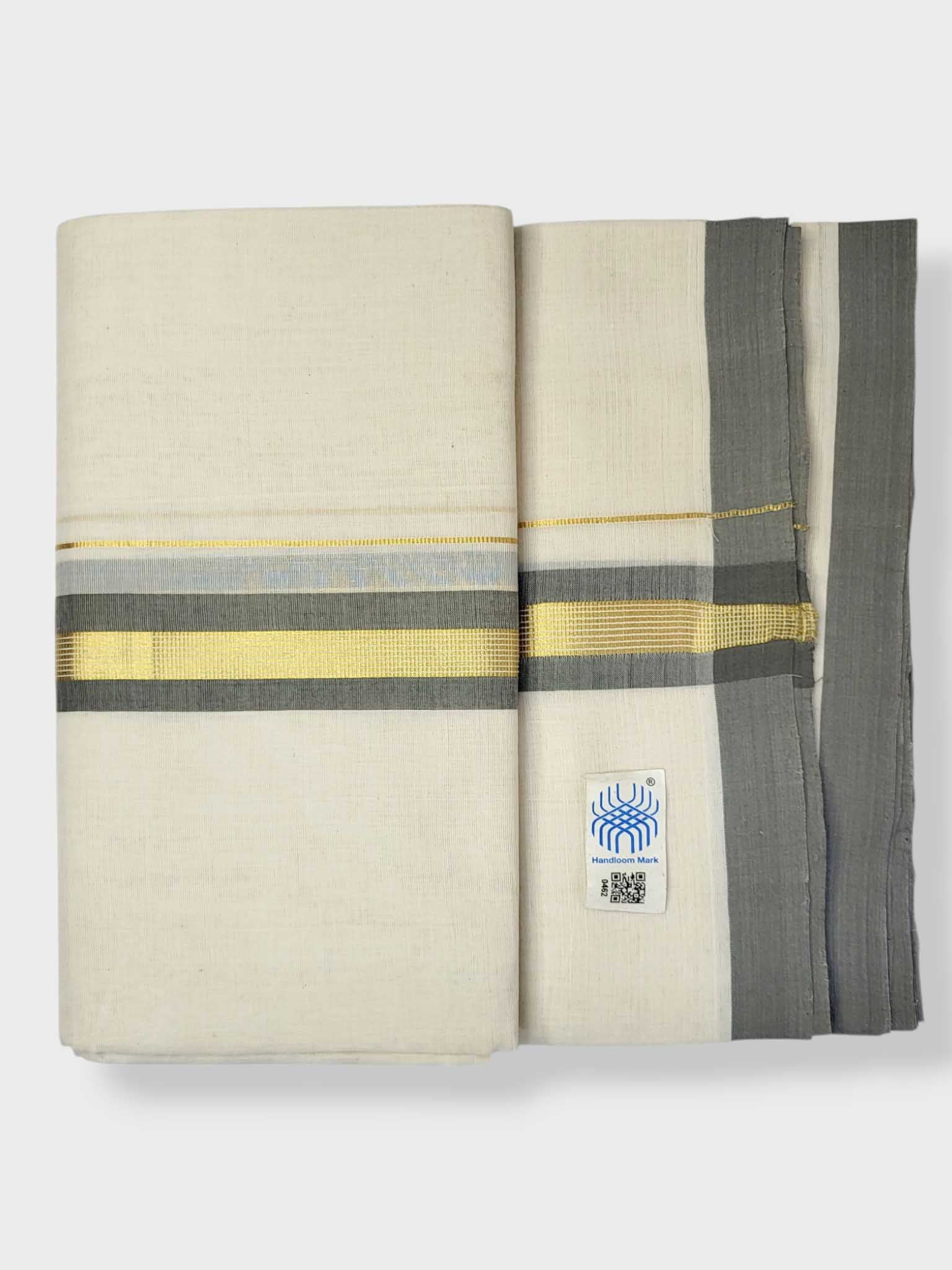 Kerala Balaramapuram Pure Cotton Handloom Mundu/Dhoti