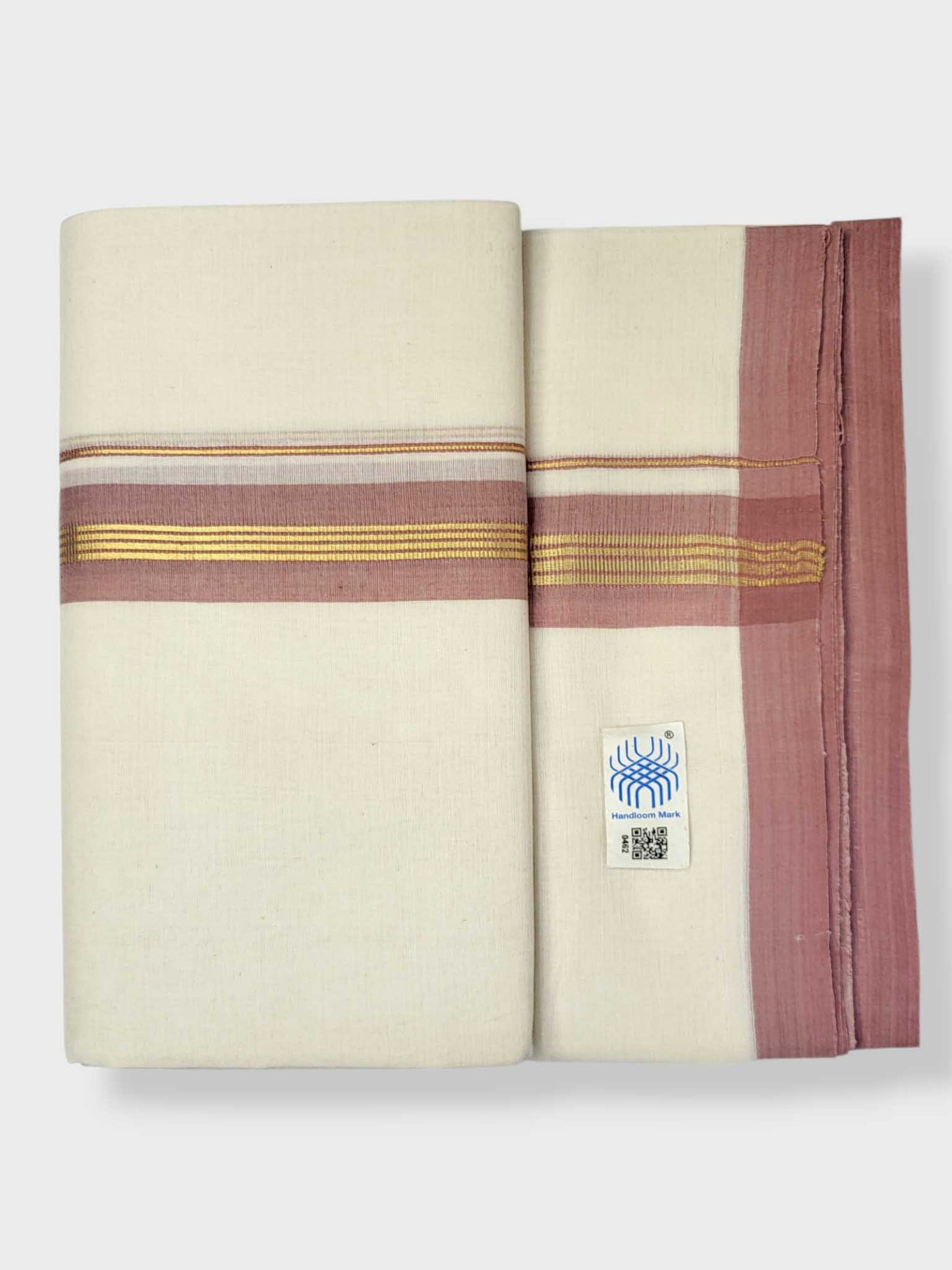 Kerala Balaramapuram Pure Cotton Handloom Mundu/Dhoti